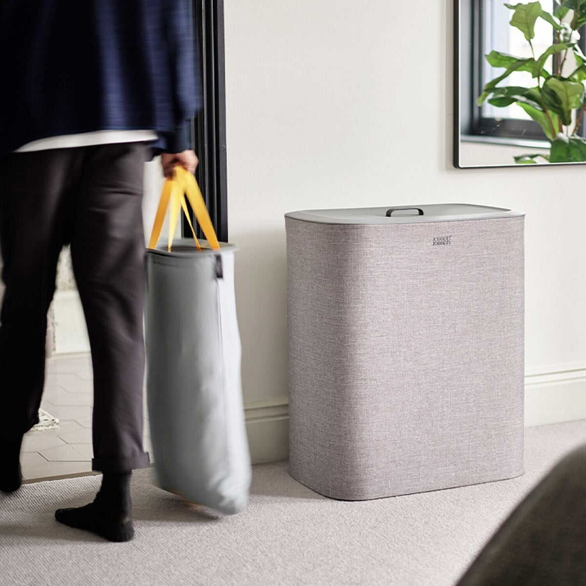 Joseph Joseph Tota Trio 90L Laundry Basket Grey
