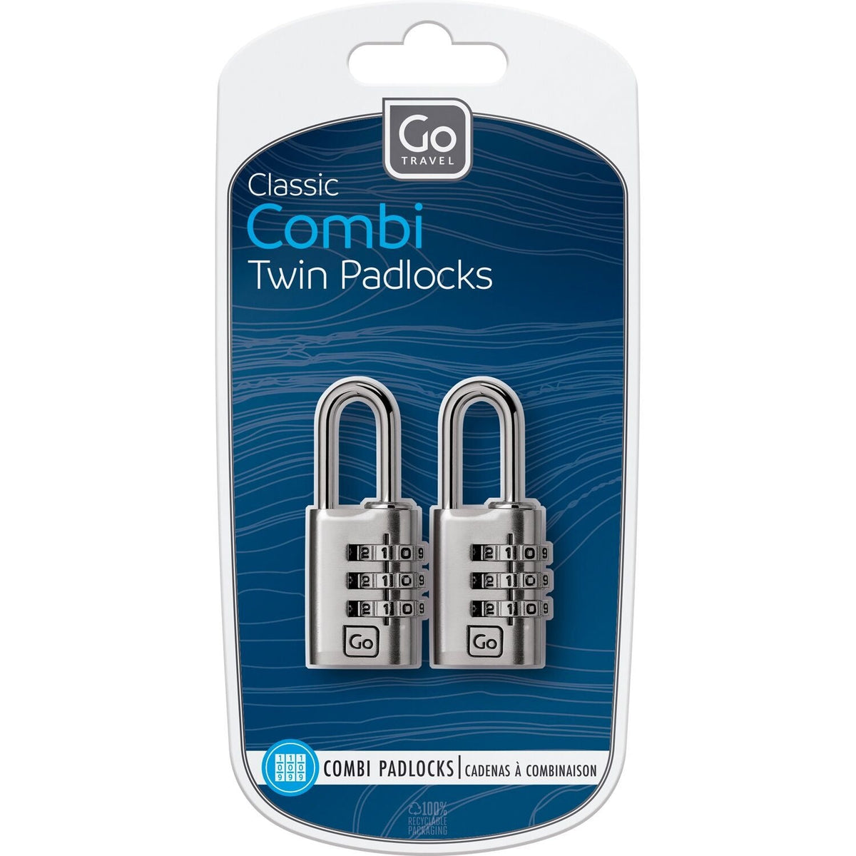 Go Travel Classic Combi Twin Padlocks