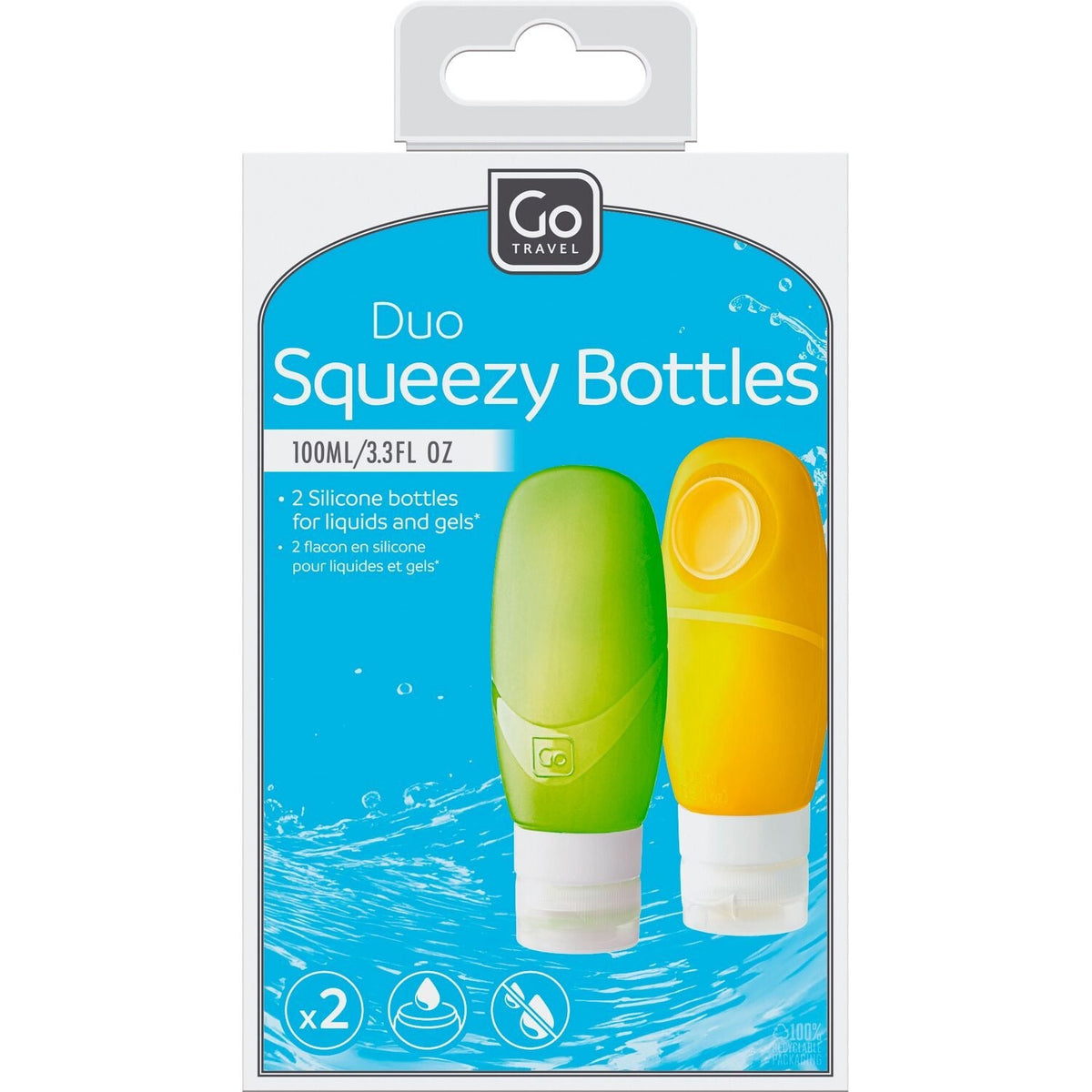 Go Travel Duo Squeezy Bottles 100ml