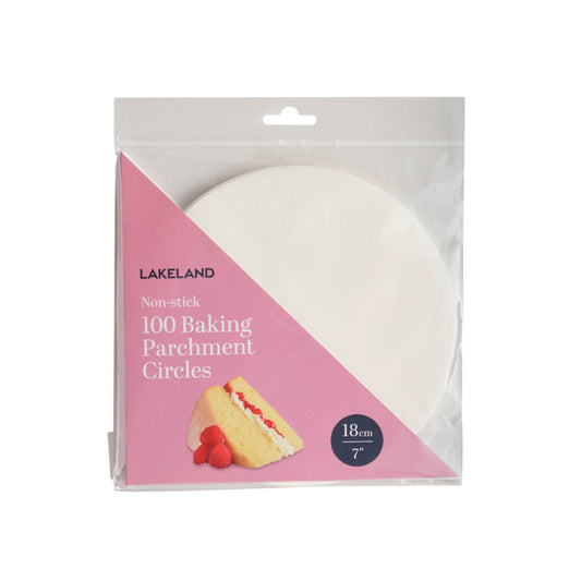 100 Baking Parchment Liner Paper Circles 18cm
