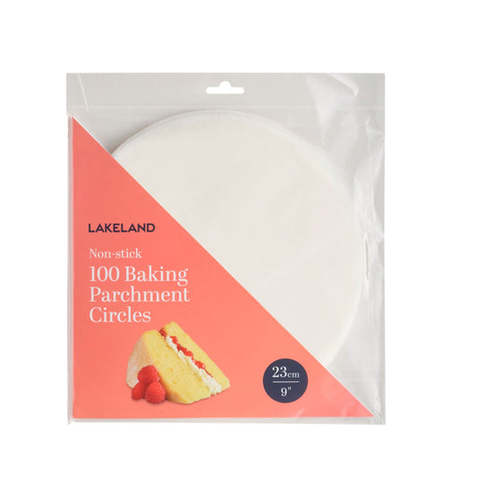 100 Baking Parchment Liner Paper Circles 23cm