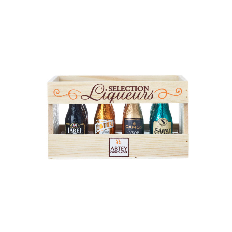 12 Dark Chocolate Bottles Liqueur Crate 155g