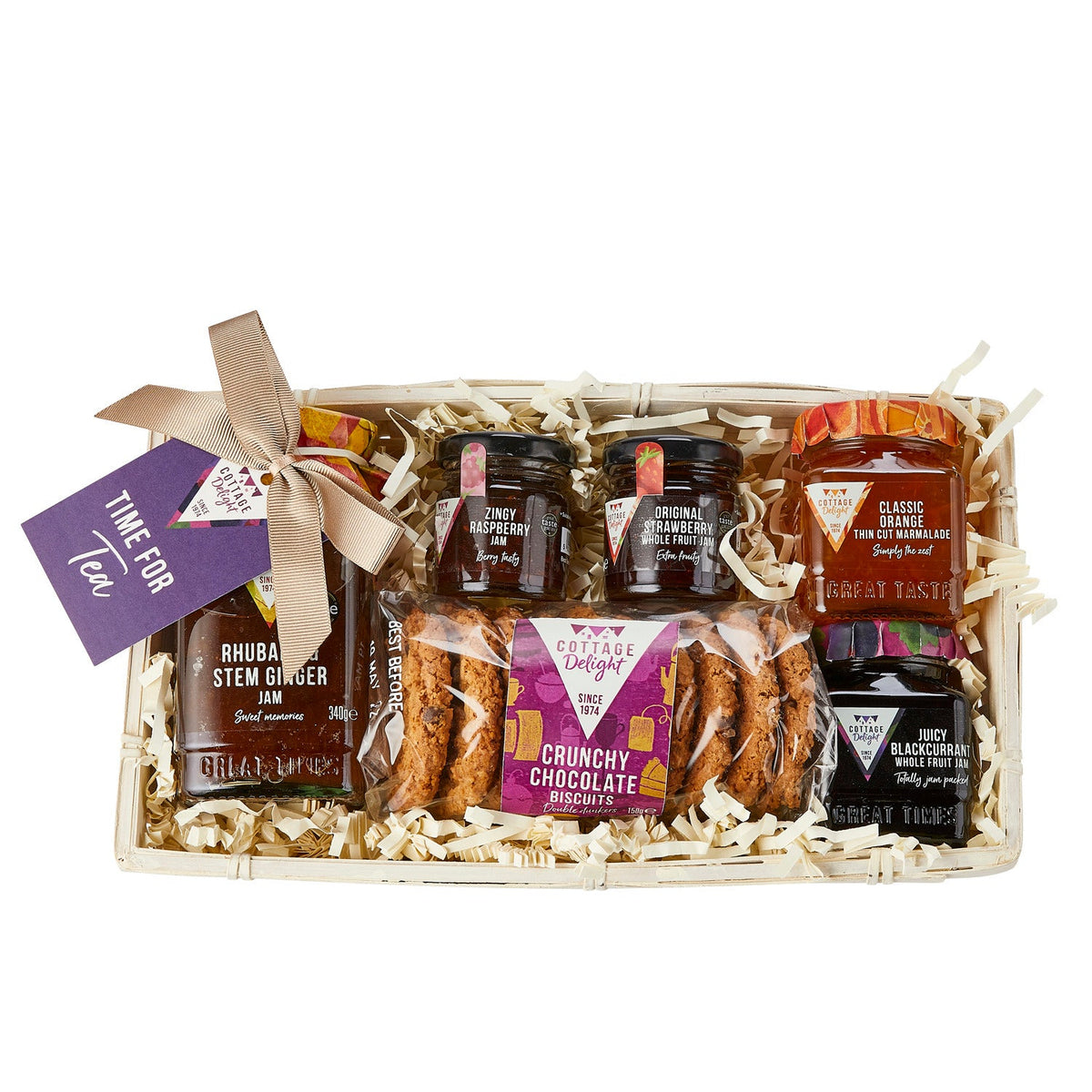 Cottage Delight Wicker Teatime Treats Christmas Hamper