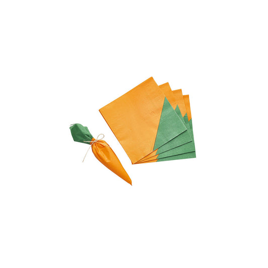 16 Carrot Paper Napkins
