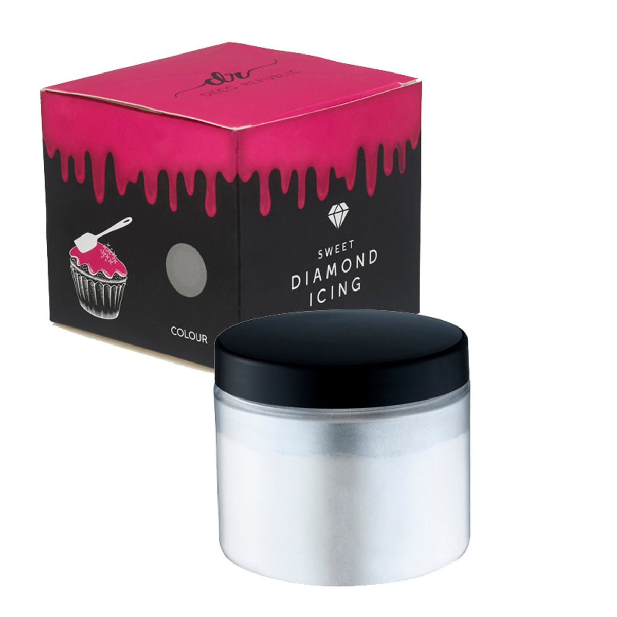 Diamond Icing Sparkling Icing Sugar – Silver 70g