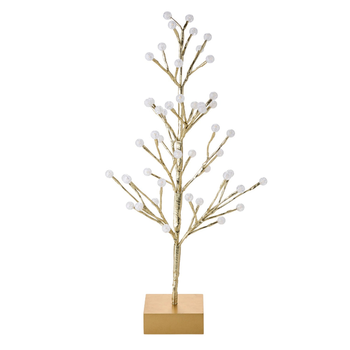 Light-Up LED Berry Tree Gold 60cm