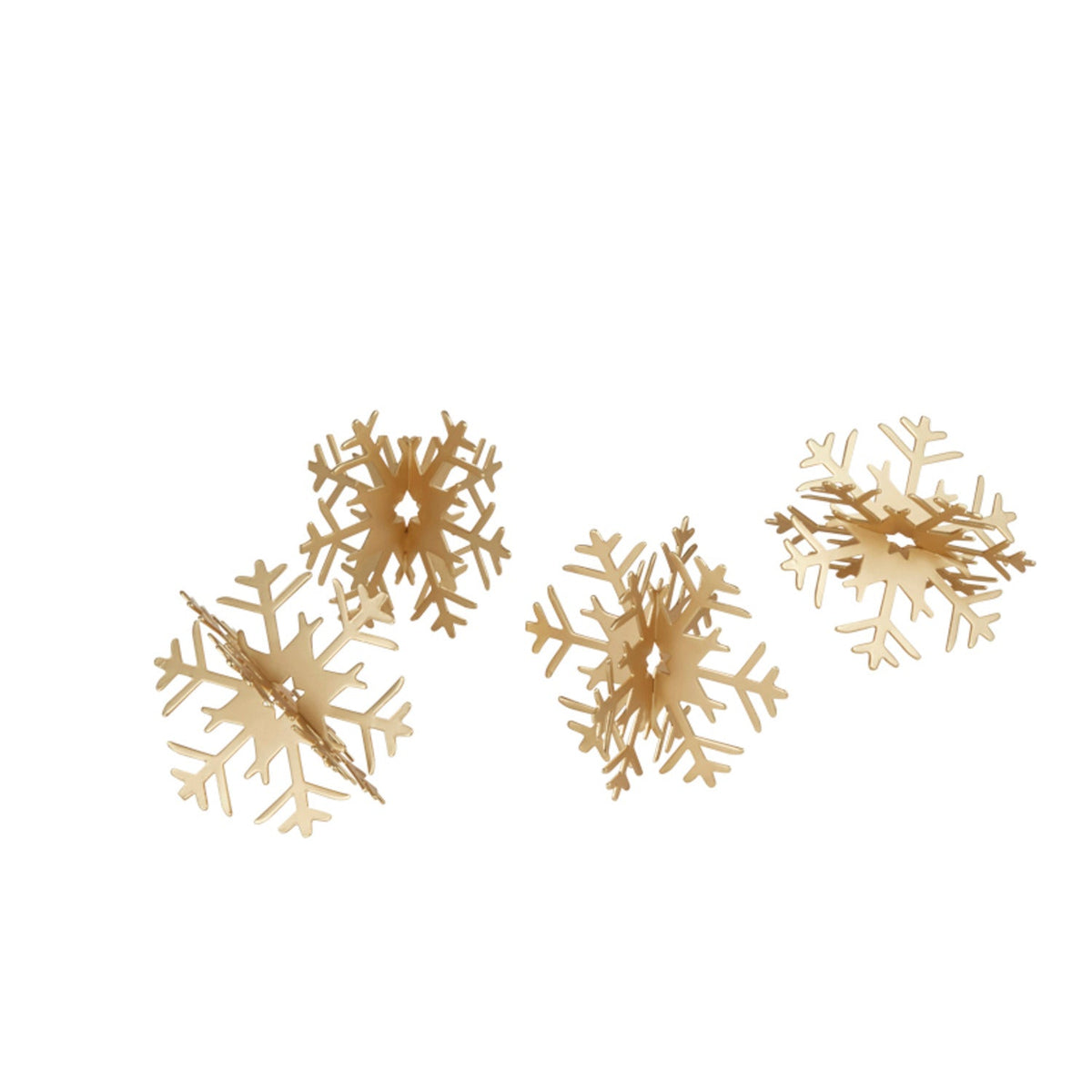 4 Metal Snowflake Place Card Holders