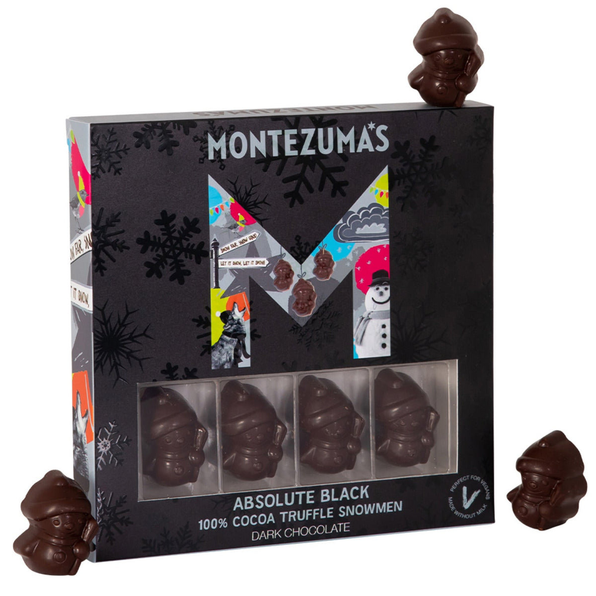 Montezuma’s Absolute Black Truffle-Filled Chocolate Snowmen 110g