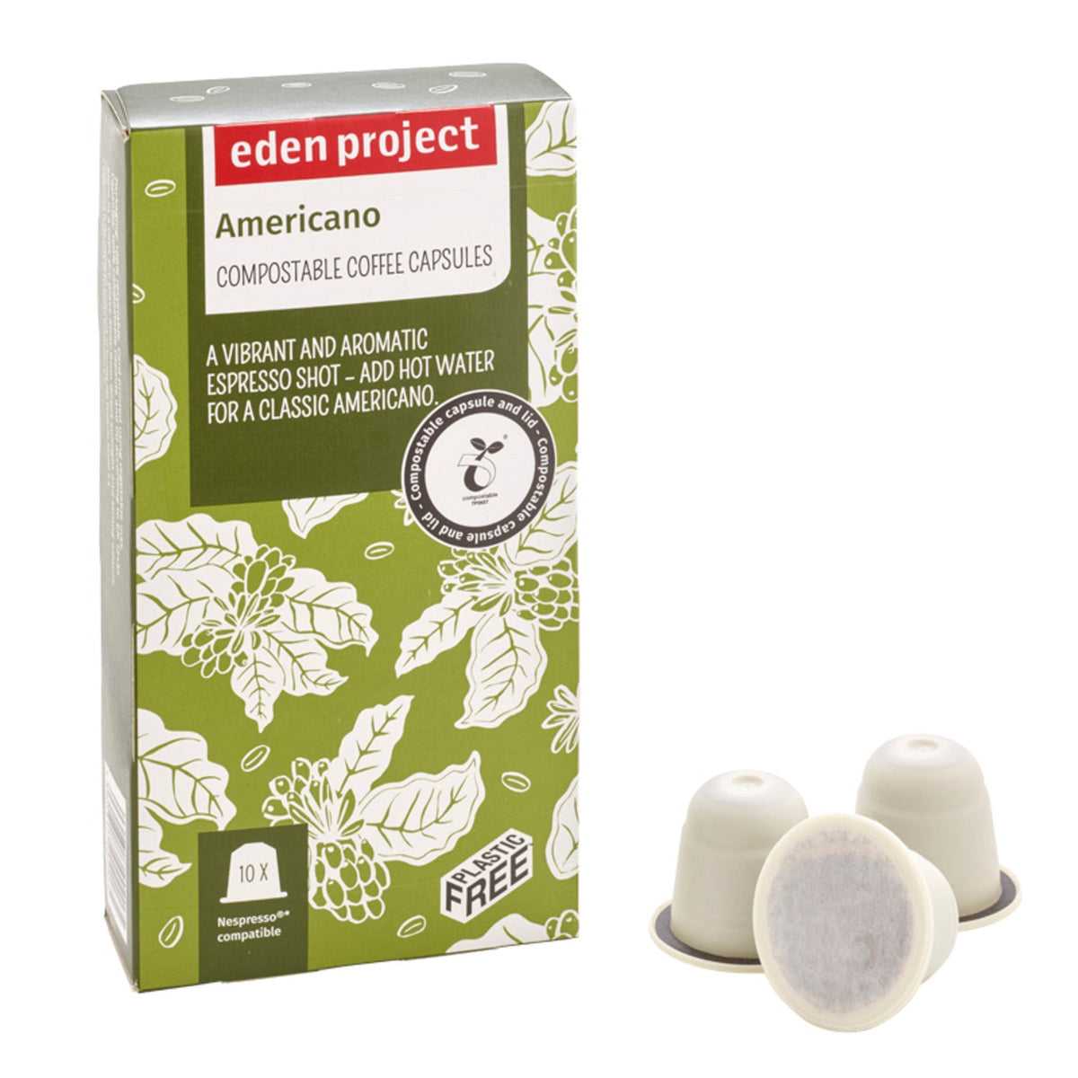Eden Project Biodegradable Coffee Capsules Americano – Pack of 10