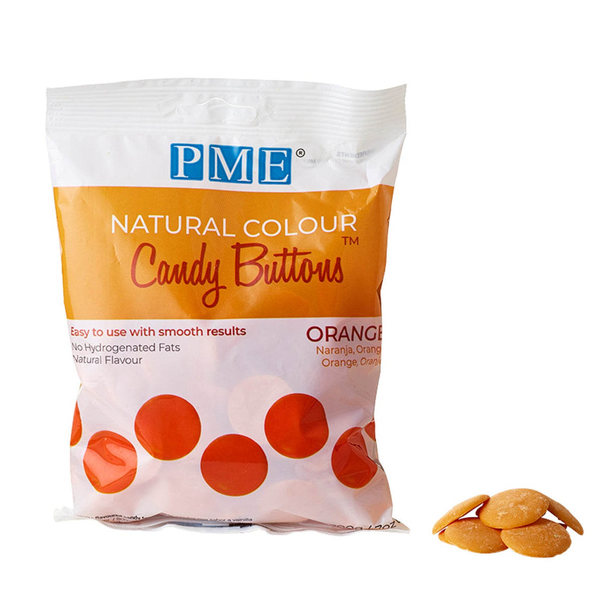 PME Natural Colour Candy Buttons Orange 200g