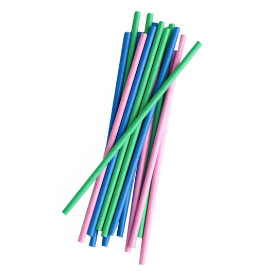 100 Swantex Paper Drinking Straws – Neon Colours
