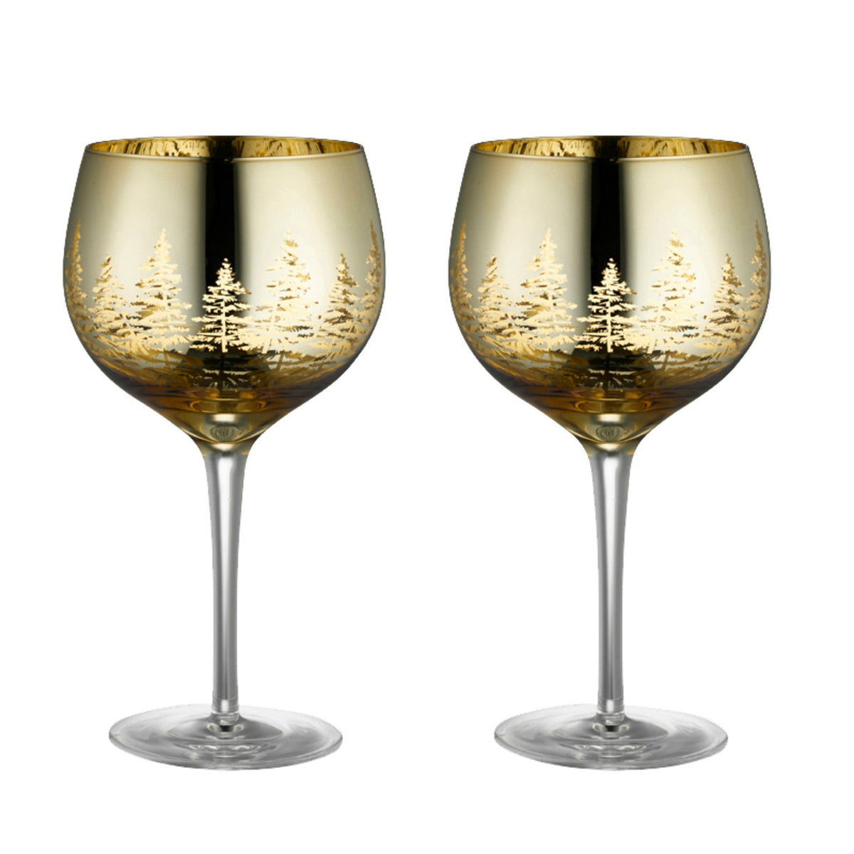 Gold Tree Gin Glasses – Set of 2