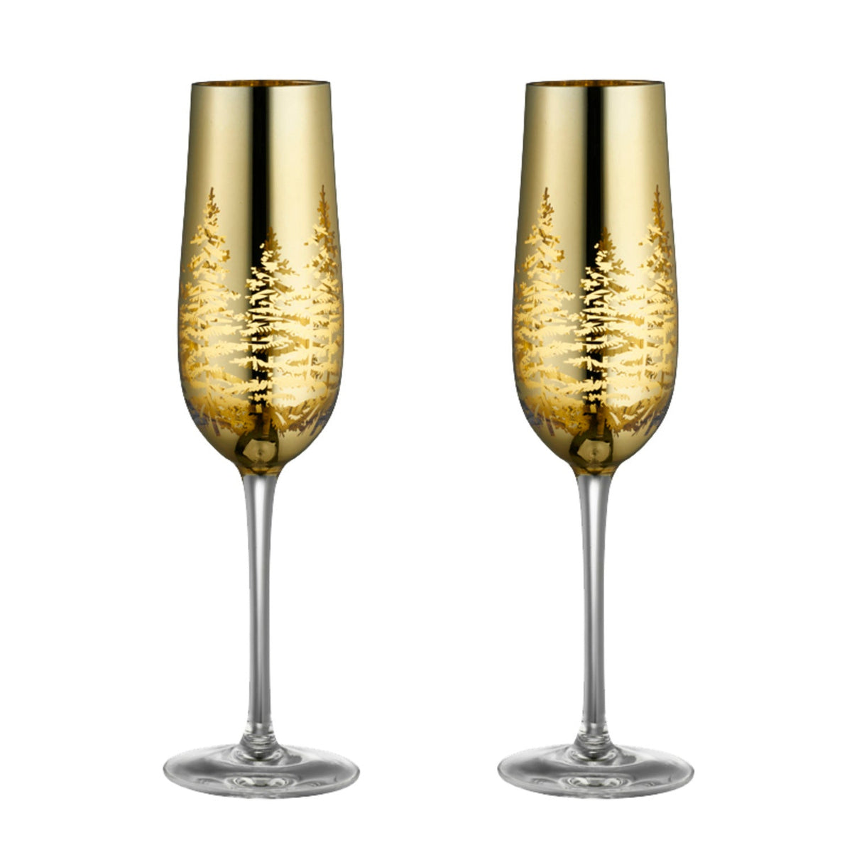 Gold Tree Champagne Flutes 200ml – Set of 2