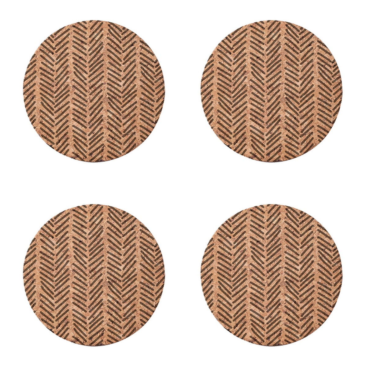 Typhoon Printed Cork Coasters – Set of 4