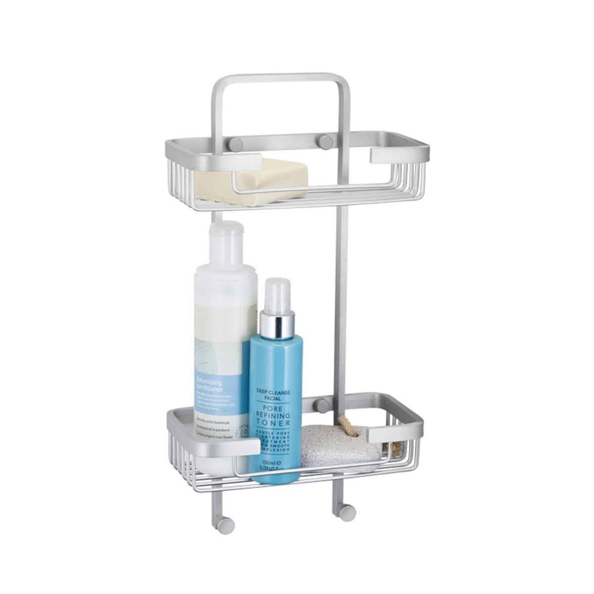 Tatay Ice Collection Aluminium Double Basket Shower Caddy