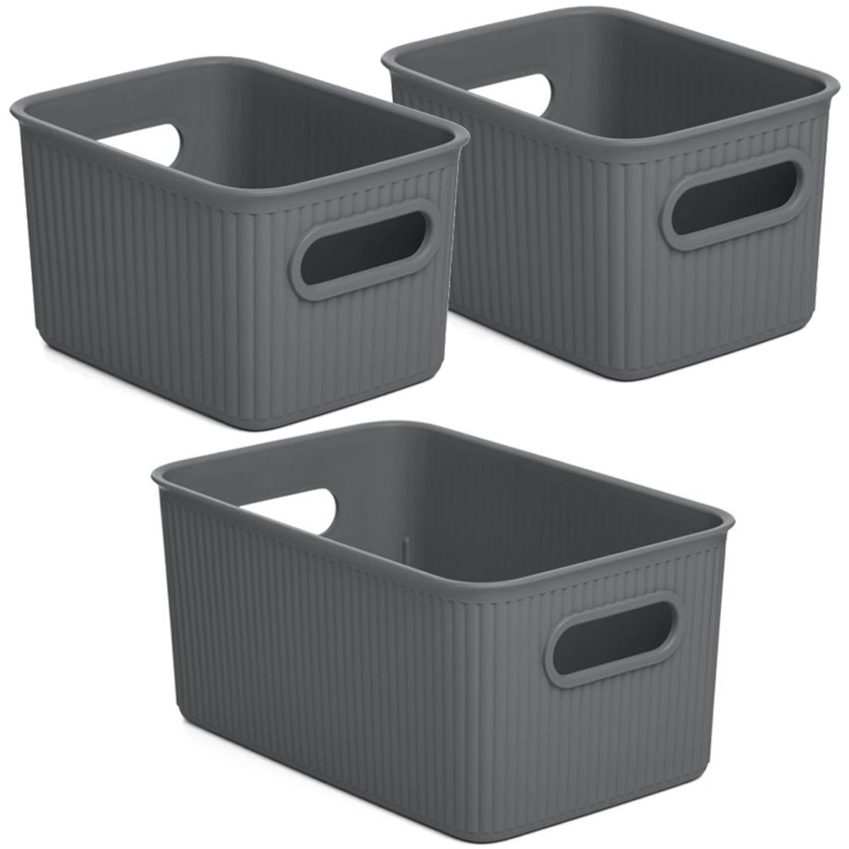 Tatay Baobab 2 x 1.5L & 5L Baskets Bundle - Anthracite Grey