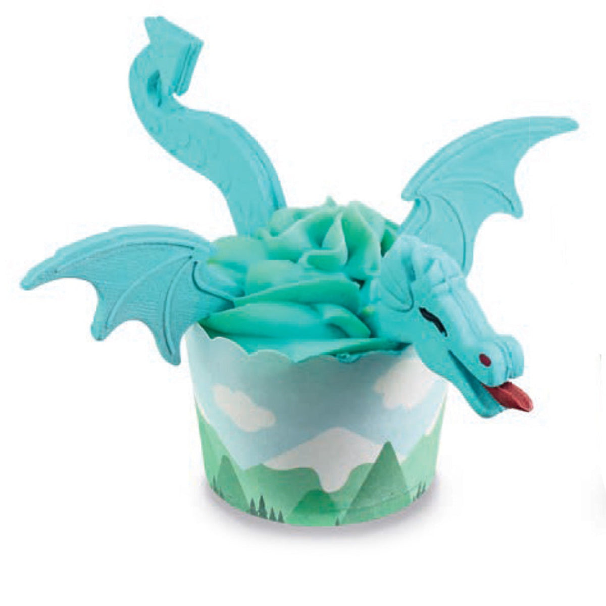 PME Dragon 6 Cupcake Cases and Topper Kit