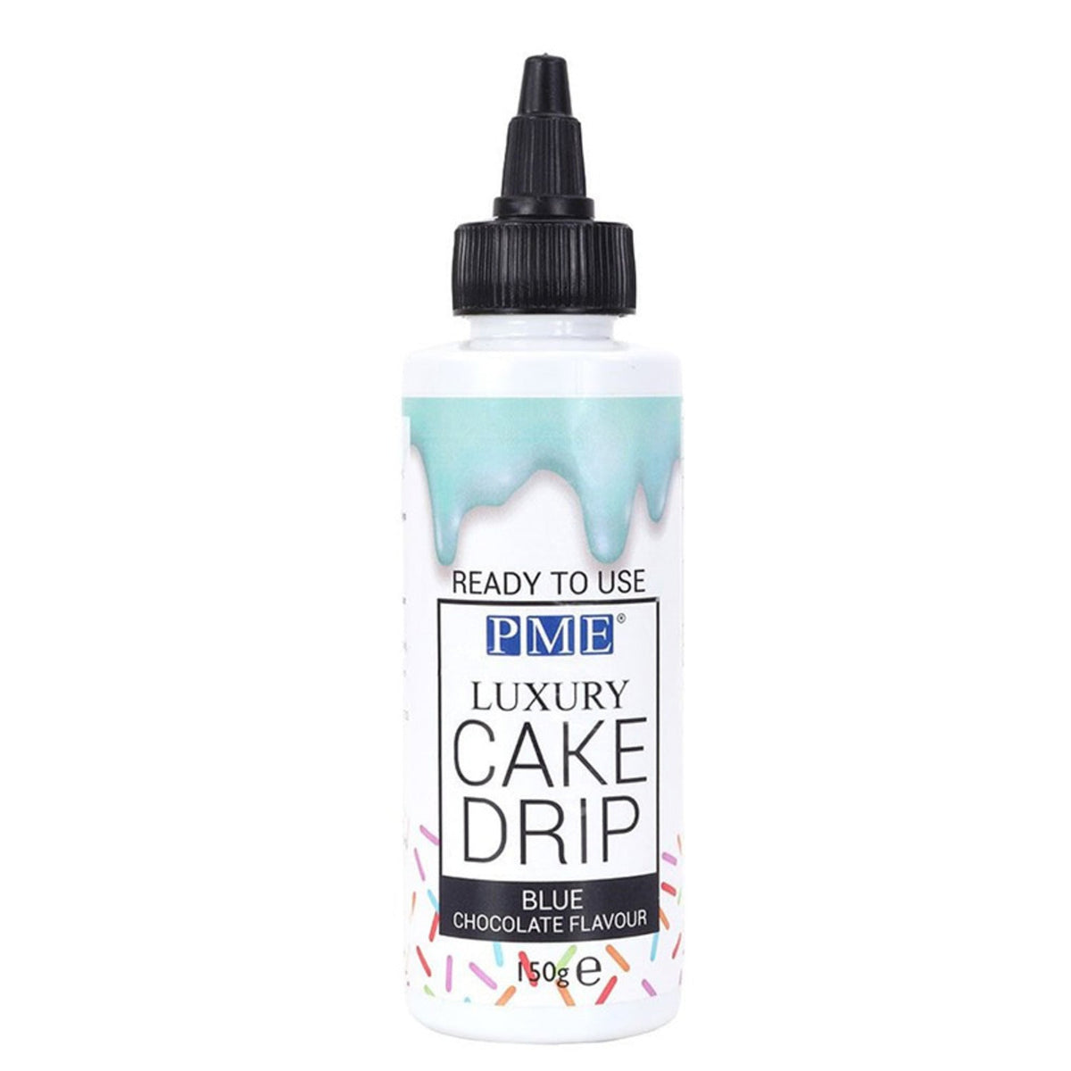 PME Ready-to-Use Cake Drip and Drizzle – White Chocolate Flavour Blue
