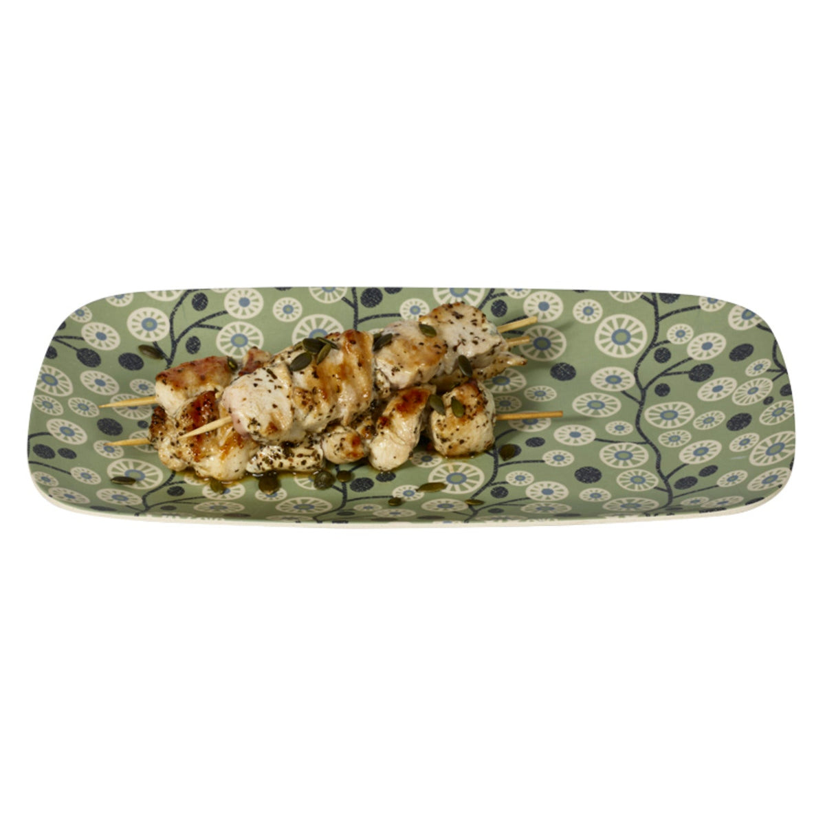Lakeland Cherry Flower Bamboo Rectangular Serving Platter