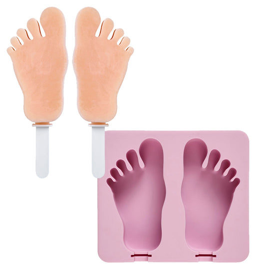 2 Funny Feet Ice Cream Lolly Mould with 2 Sticks