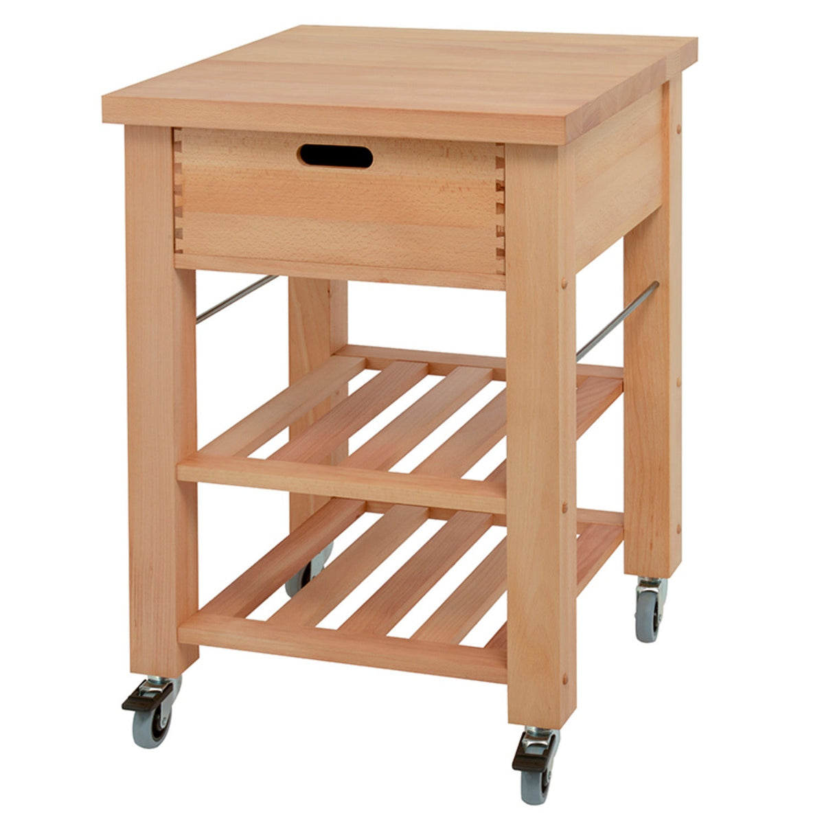 Eddingtons Lambourn Beechwood Kitchen Trolley 1 Drawer 60cm