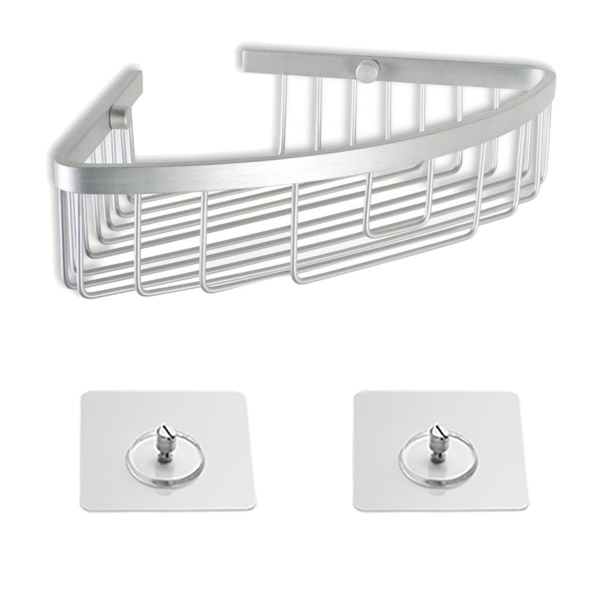 Tatay Corner Basket Shower Caddy and Quick Fix Wall System Bundle