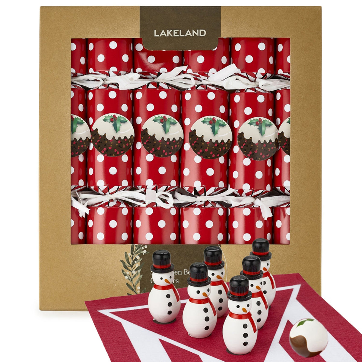 6 Lakeland Snowman Bowling Crackers