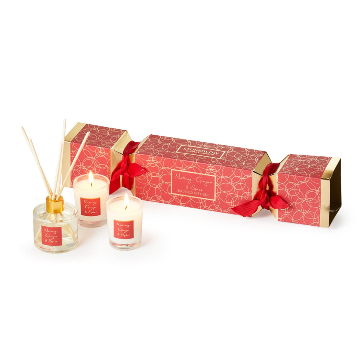 Stoneglow Candles Nutmeg, Ginger & Spice Cracker Gift Set