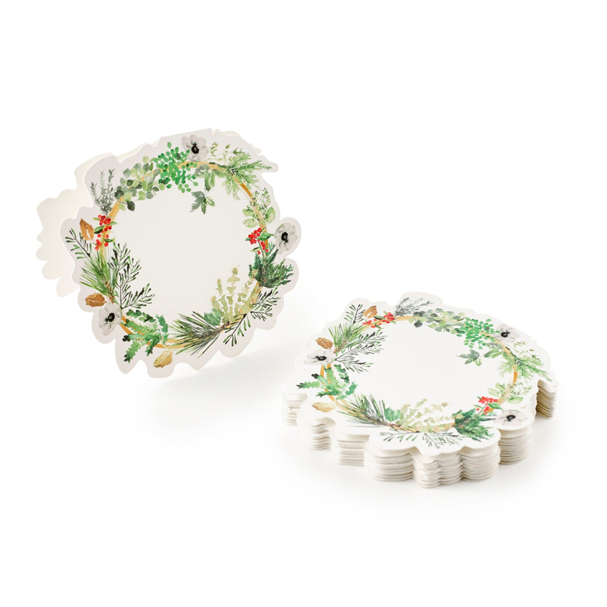 12 Lakeland Evergreen Traditional Christmas Place Cards