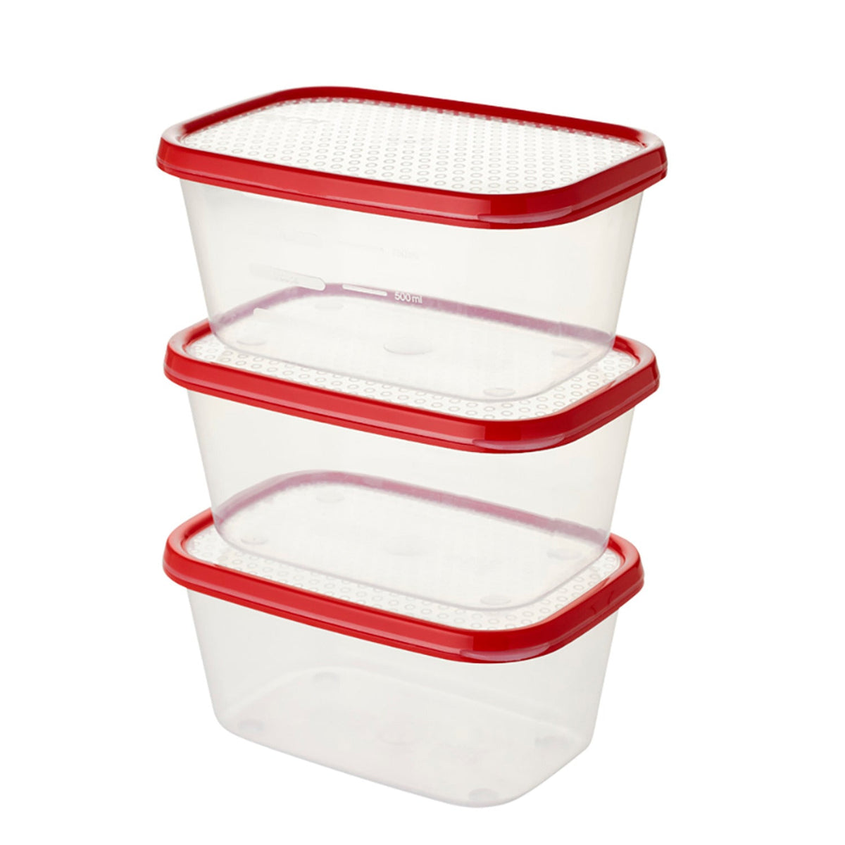 Lakeland 3pc Colour Match Lidded Food Storage Containers 1L
