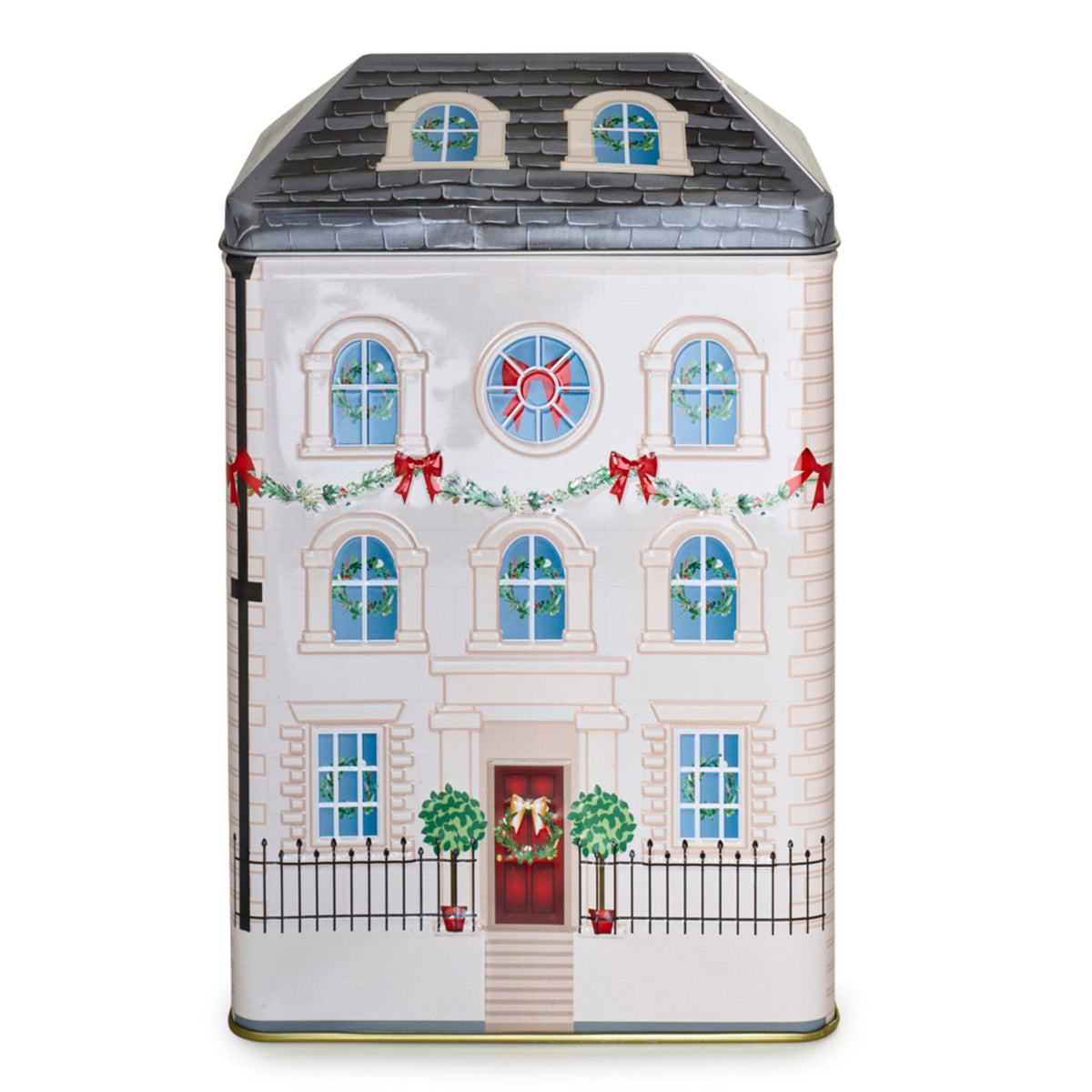 Lakeland Embossed Townhouse Biscuit Tin – 300g