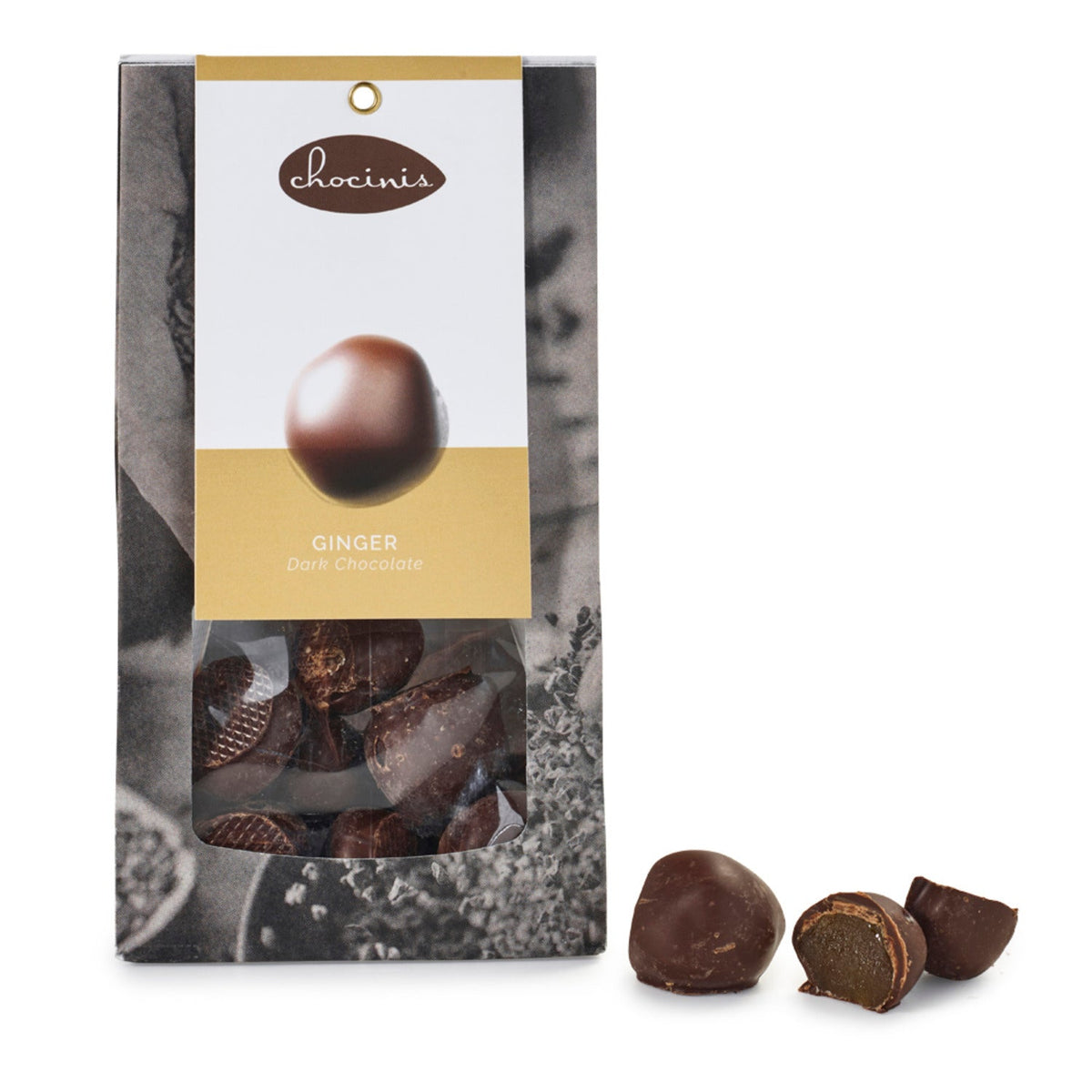 Chocinis Dark Chocolate Covered Ginger  150g