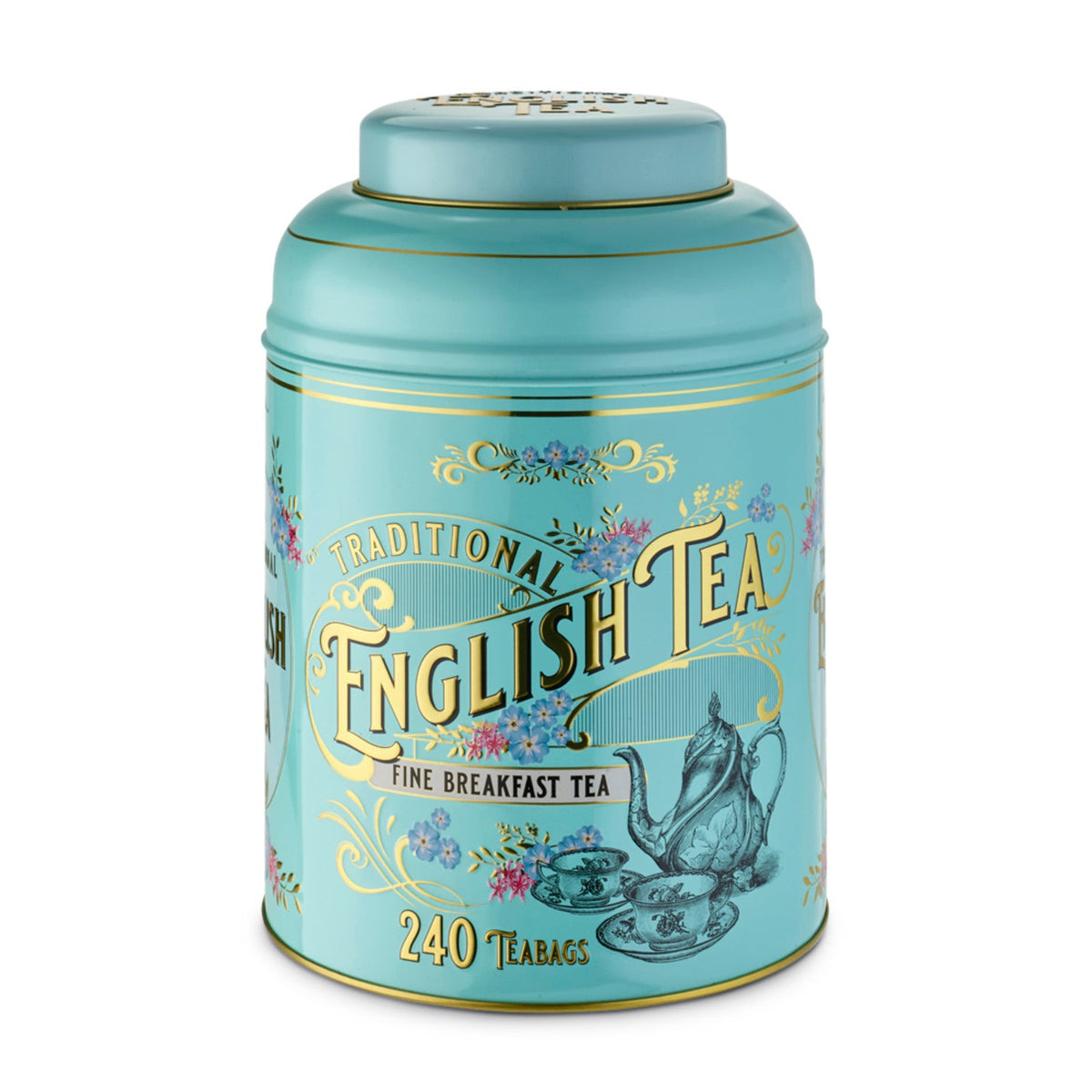 New English Teas XL Victorian Tea Caddy and Tea Bags – 240 Tea Bags