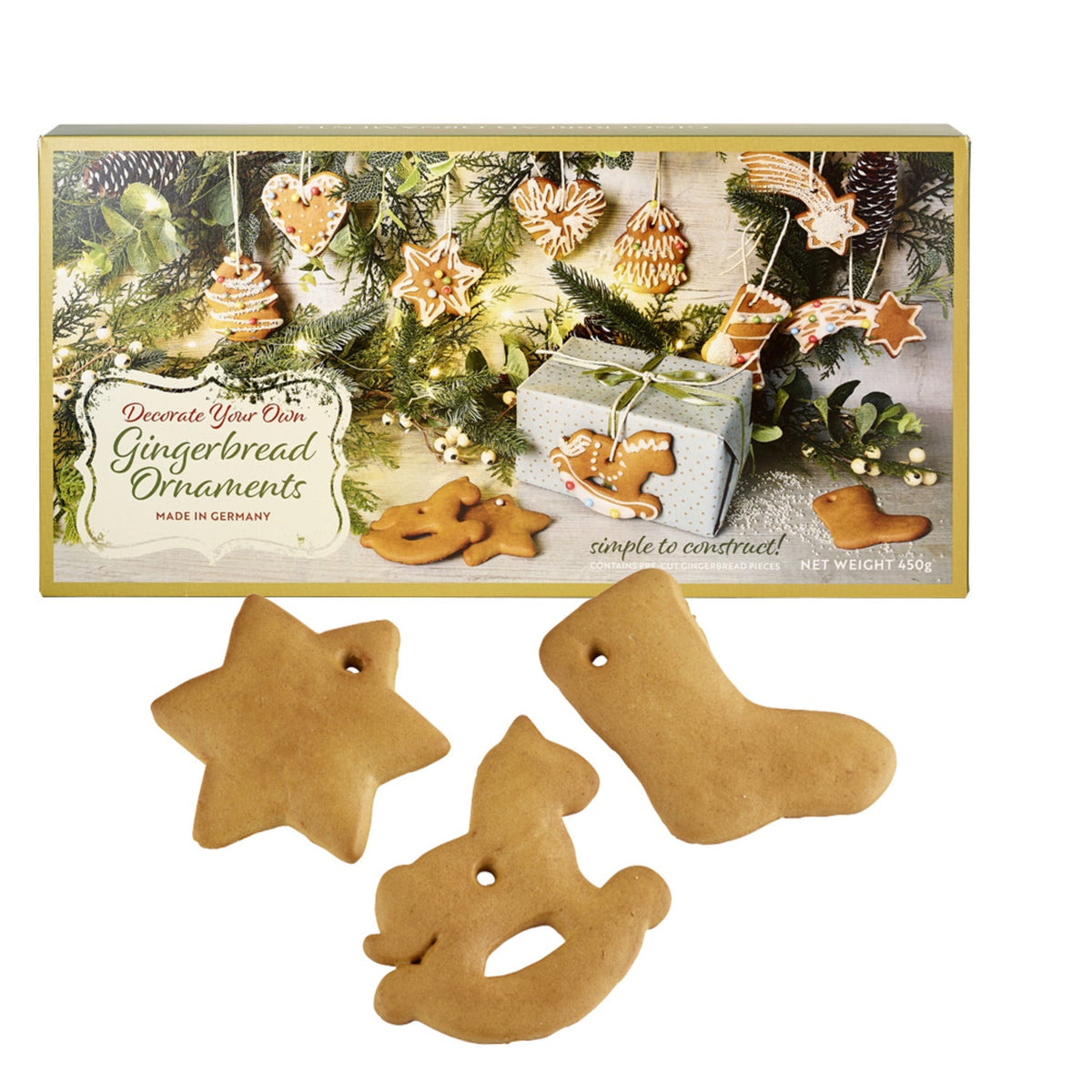 Decorate Your Own Gingerbread Ornaments 450g