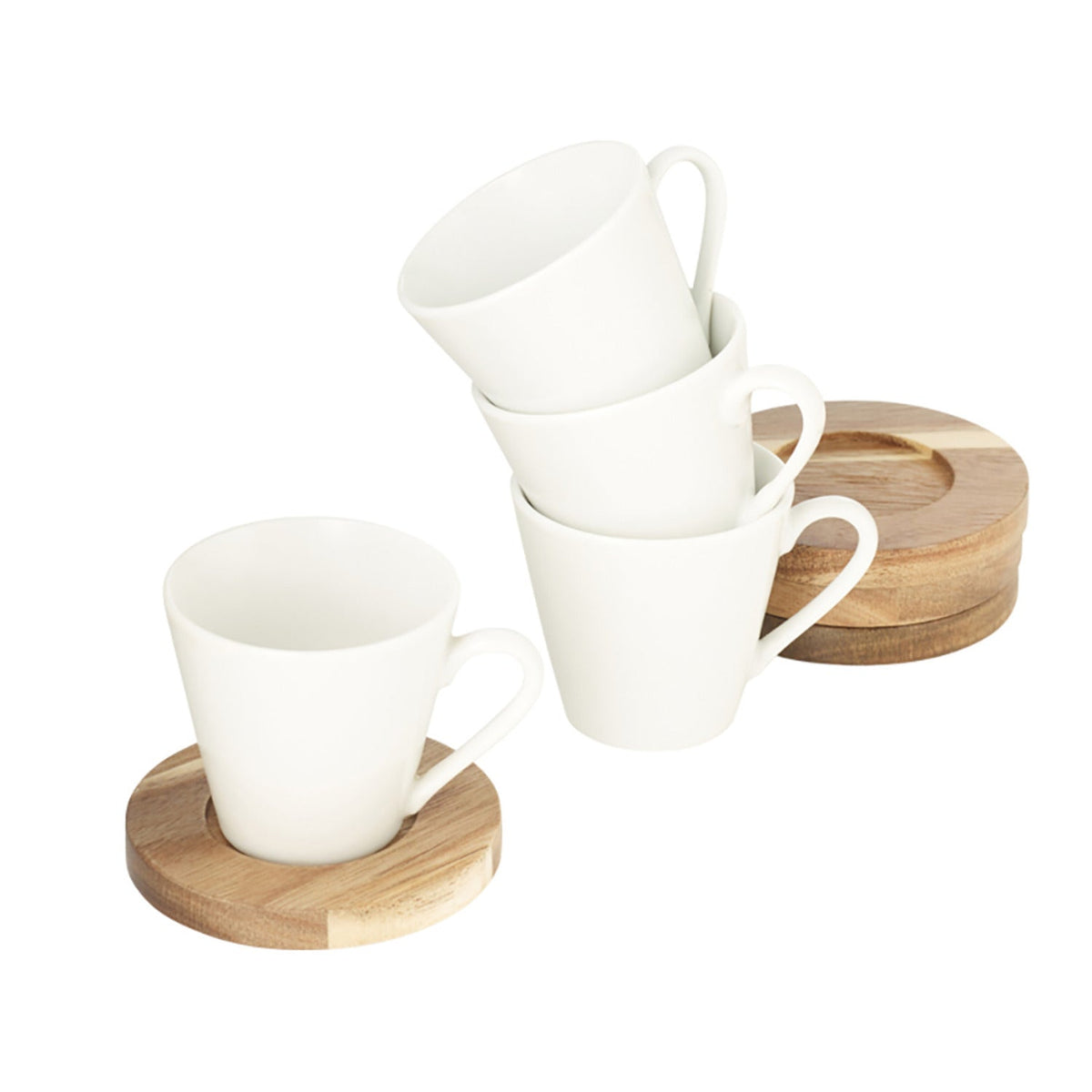 Lakeland 4pc Espresso Cup and Coaster Gift Set