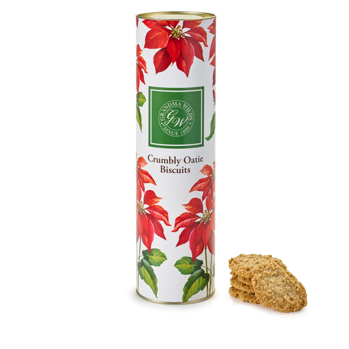 Grandma Wild’s Poinsettia Tube with Oat Biscuits - 200g