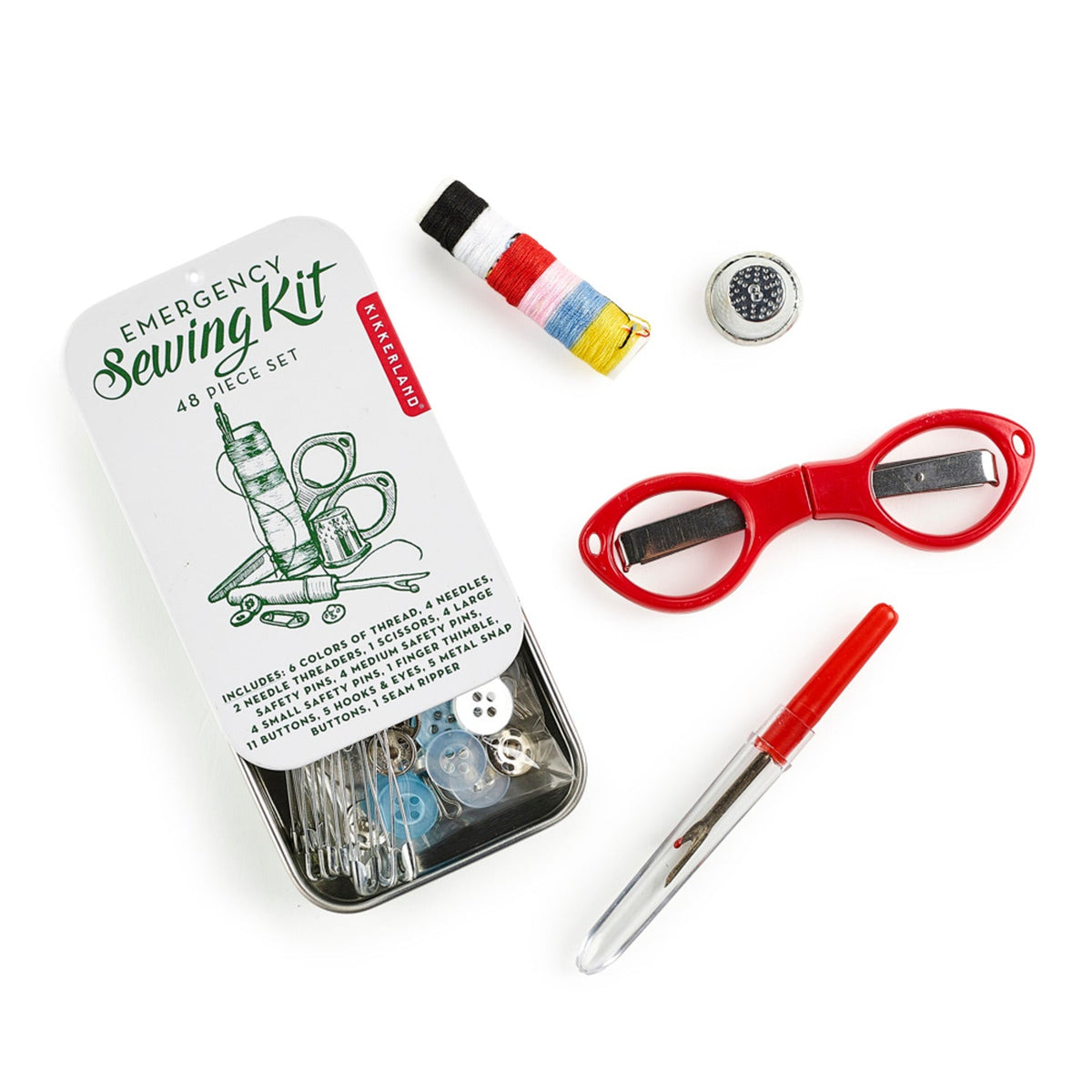 Kikkerland Emergency Sewing Kit – 48 Pieces