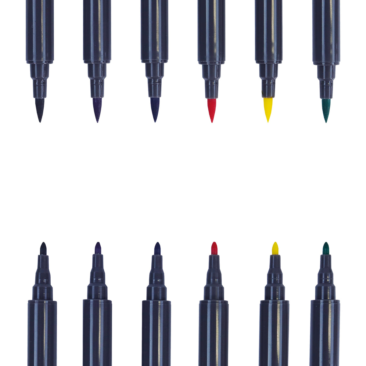 6 PME Brush N Fine Edible Ink Pens with Bold Colours
