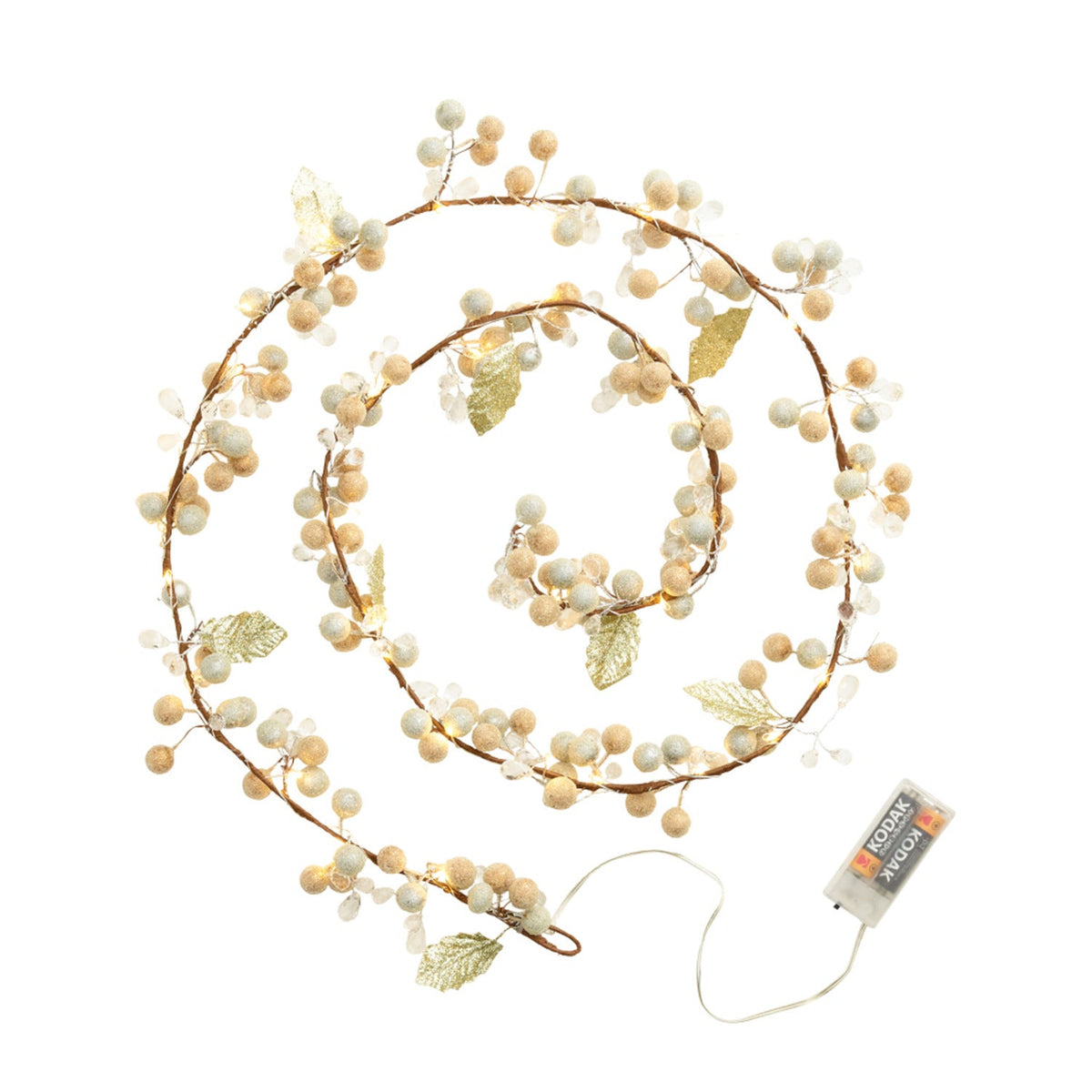 Frosted Berry LED Light Garland