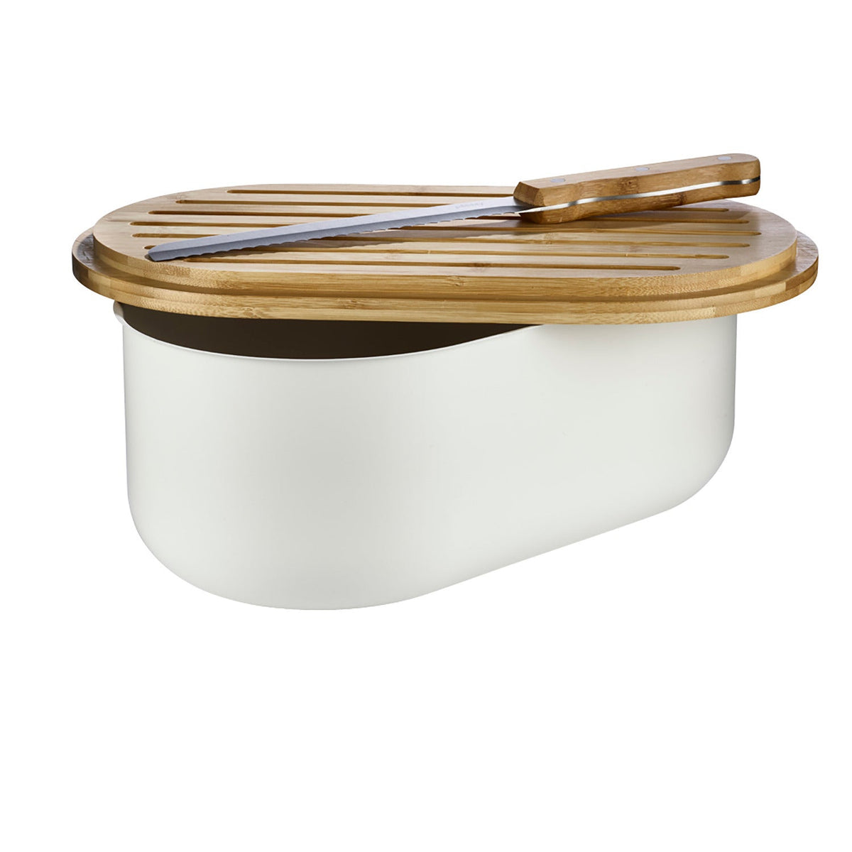 Pebbly 4-in-1 Bread Bin Set with Board, Knife and Bag