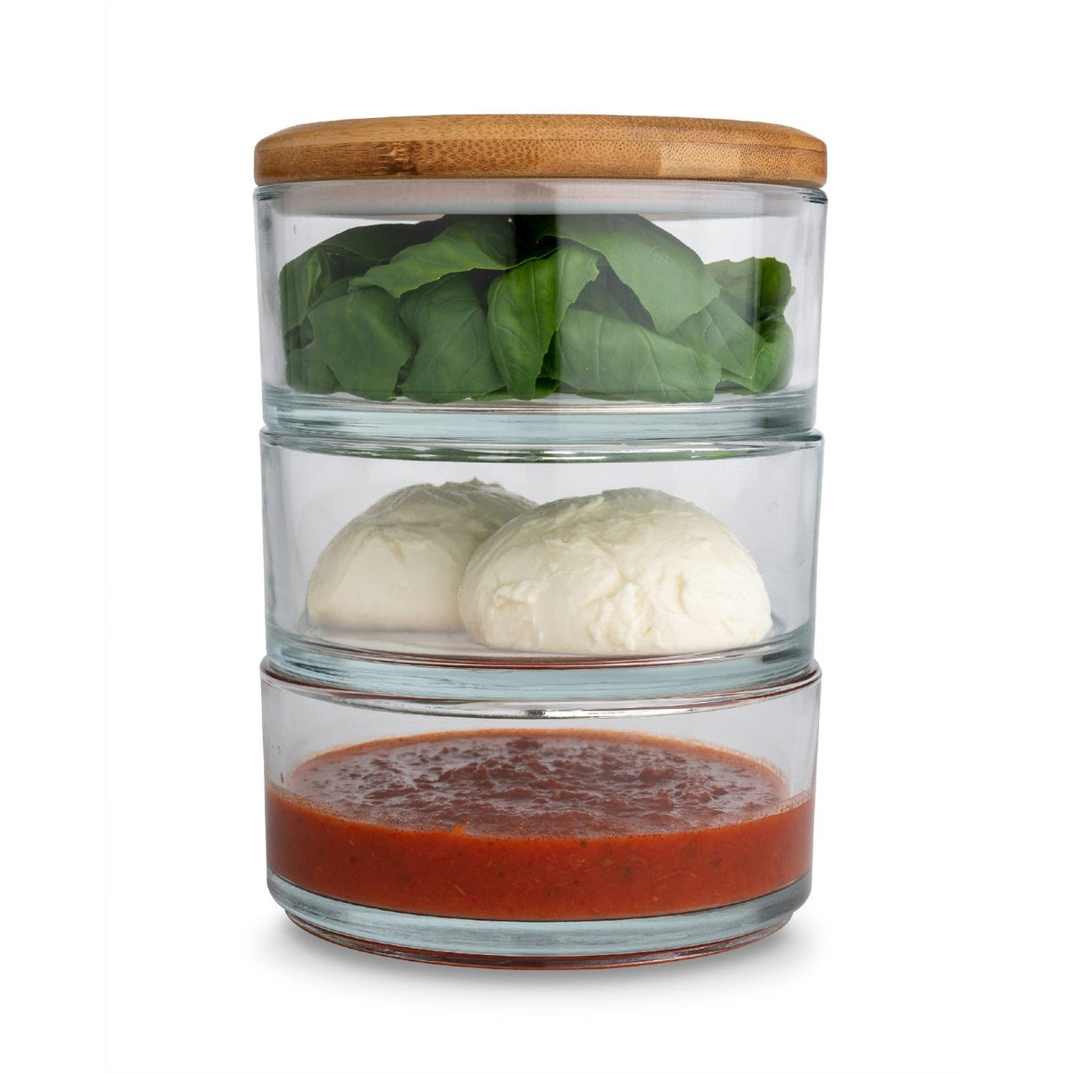 Ooni Stack Stacking Glass Storage Bowls – Set of 3