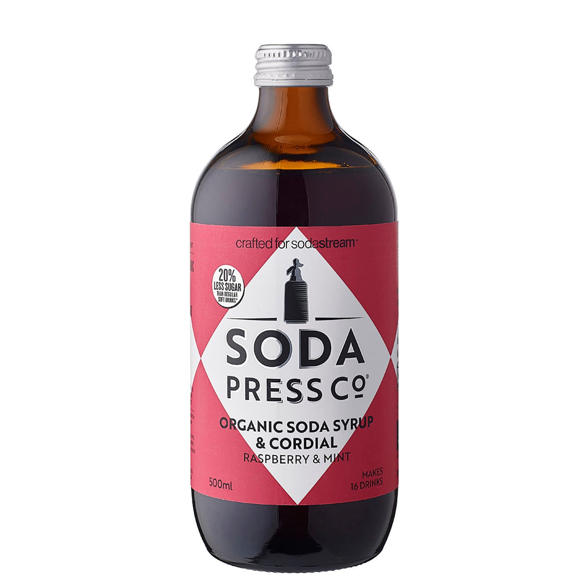 SodaStream Soda Press Co. Raspberry and Mint Organic Syrup 500ml