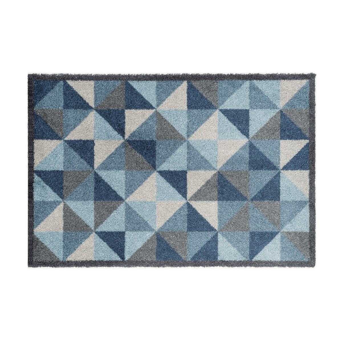 Likewise Matting Recylon Mayfair Geometric Ice Blue Mat 75 x 50cm