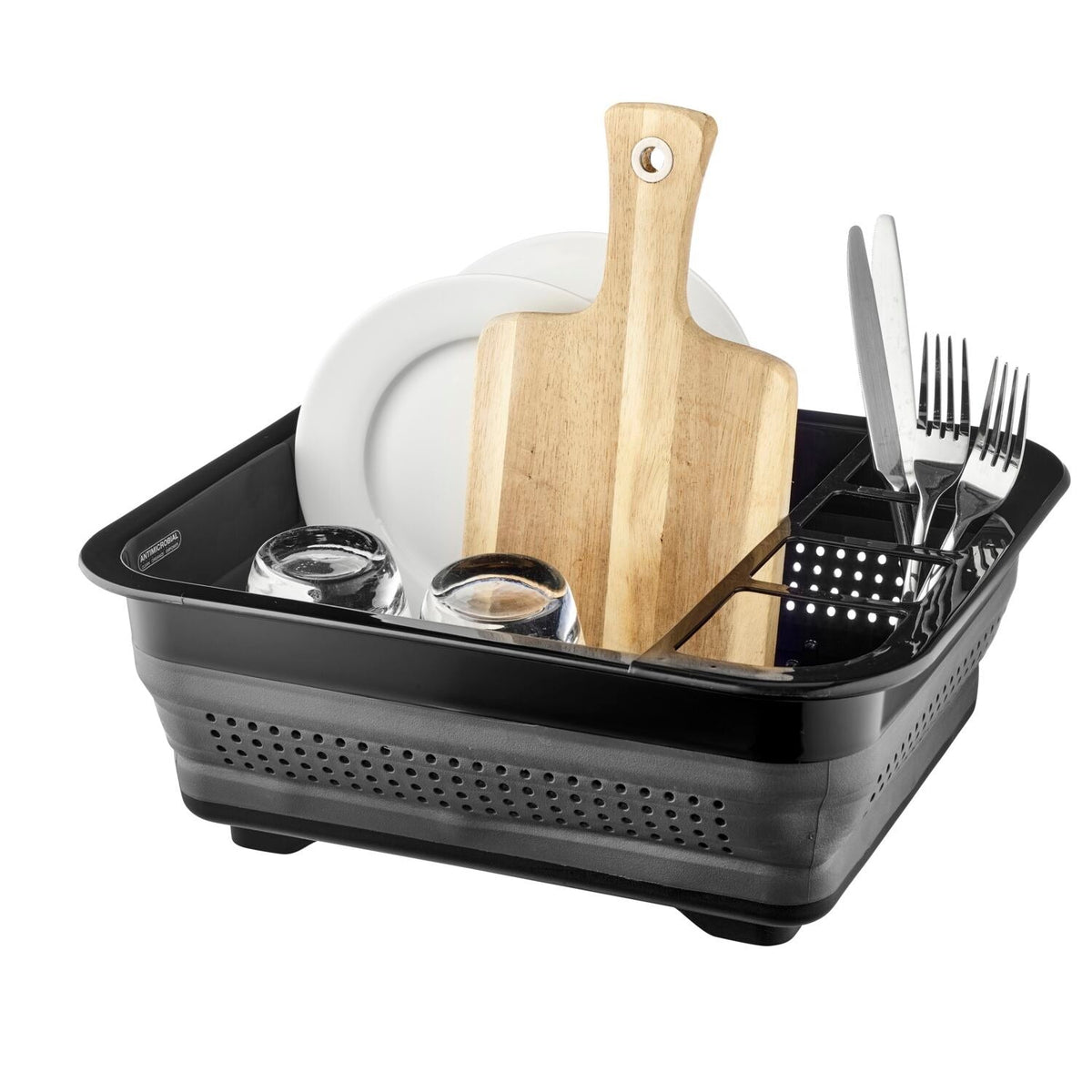 Madesmart Collapsible Dishrack – Black
