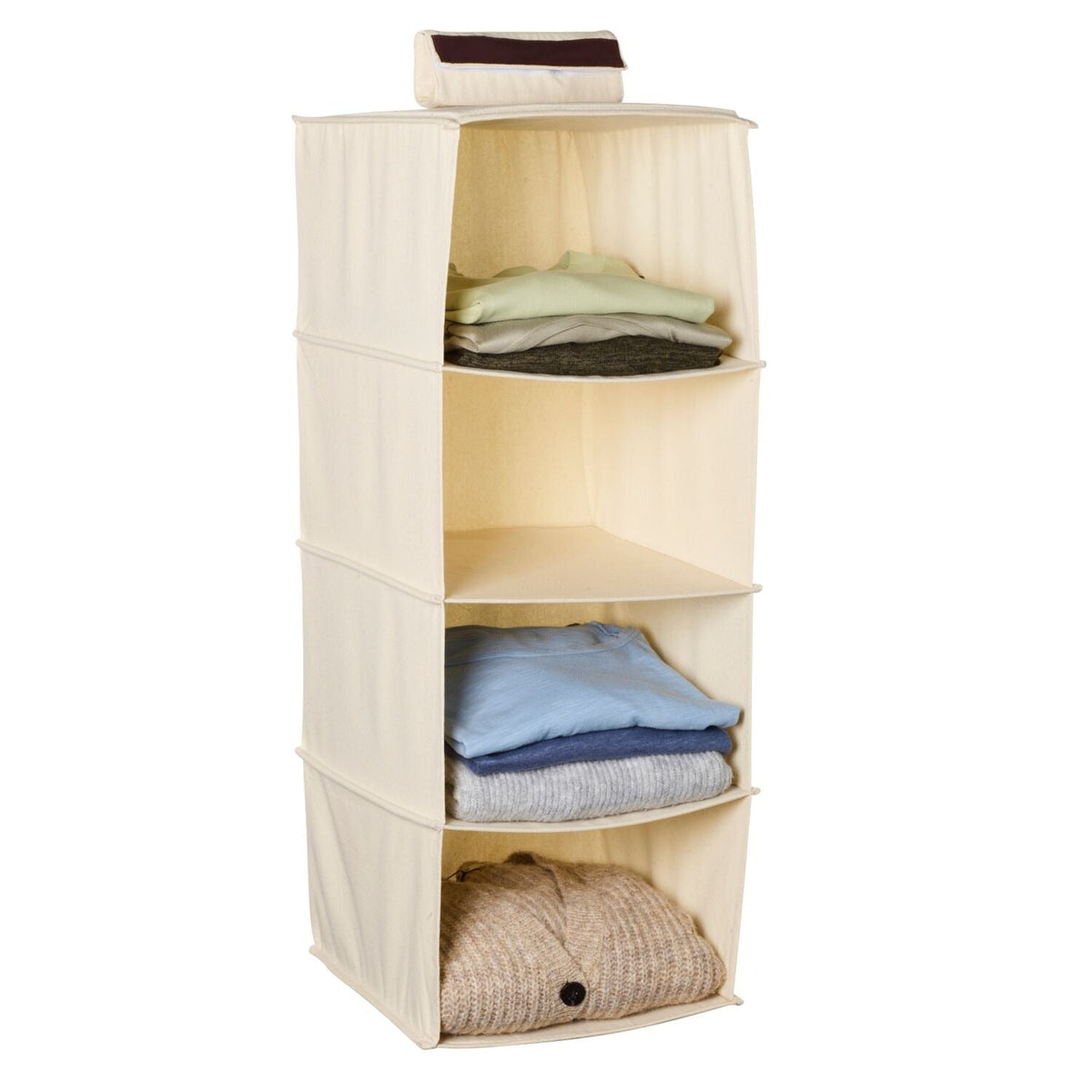 Lakeland Cotton 4-Shelf Hanging Storage