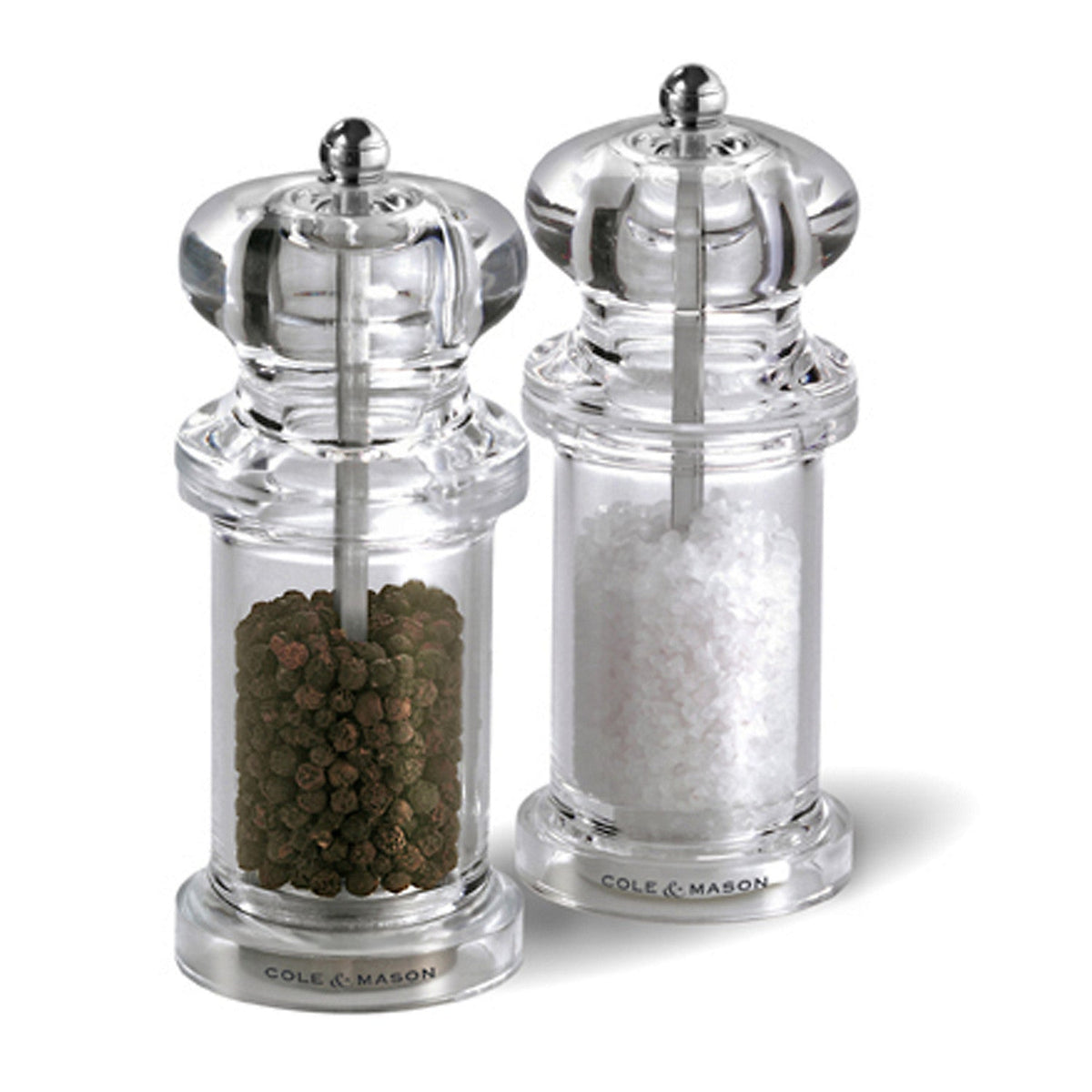 Cole & Mason Clear Acrylic Salt & Pepper  Set
