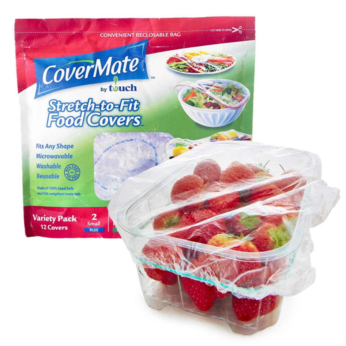 Covermate 12 Assorted Elasticated Food Covers – S M L and XL