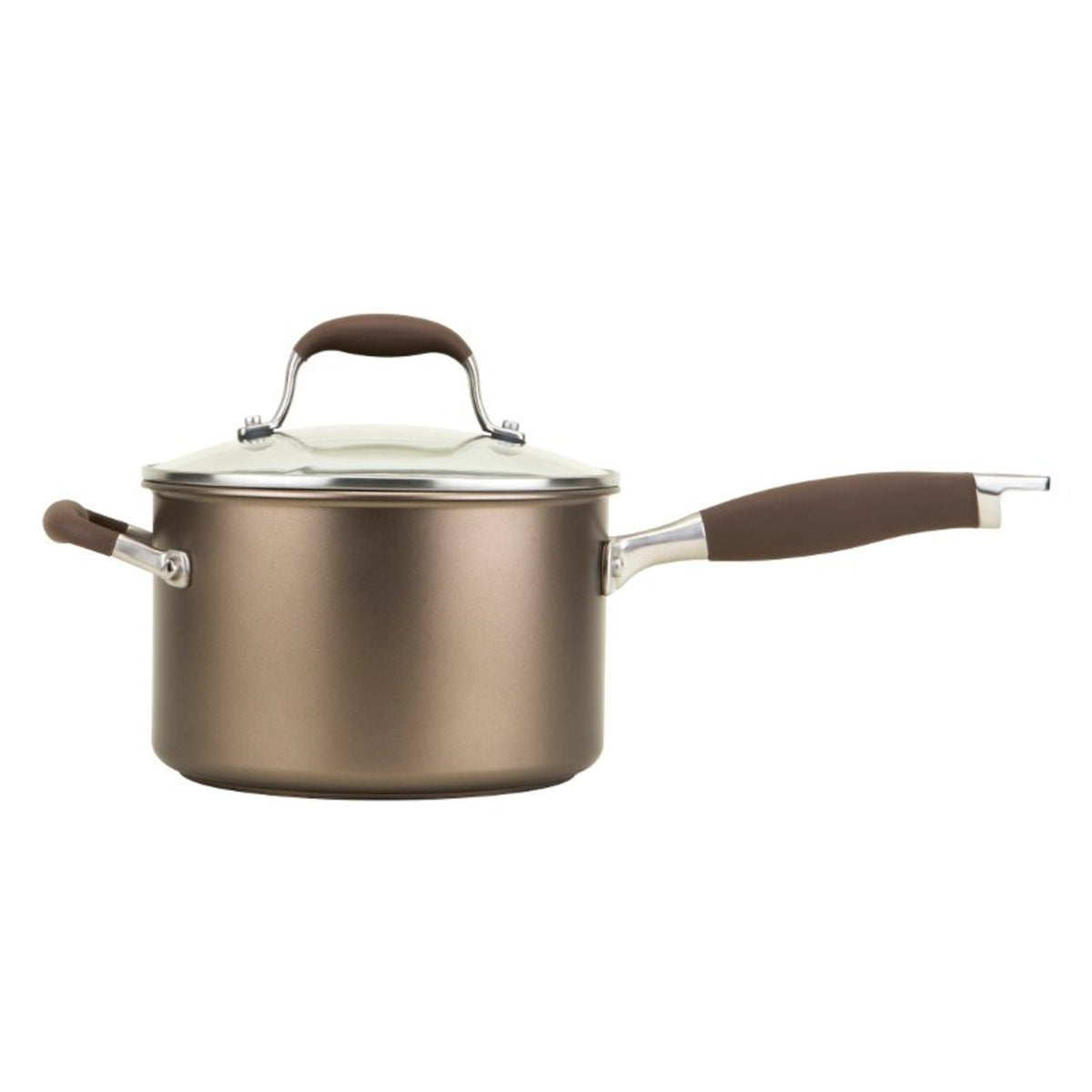 Anolon Advanced 20cm Glass-Lidded Saucepan Umber