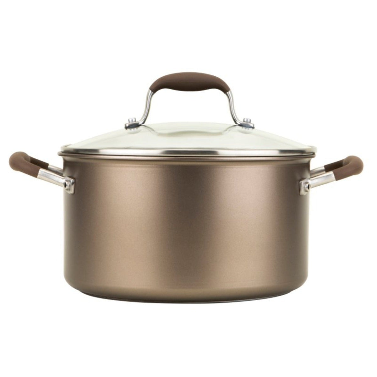 Anolon Advanced 24cm Glass-Lidded Stockpot Umber