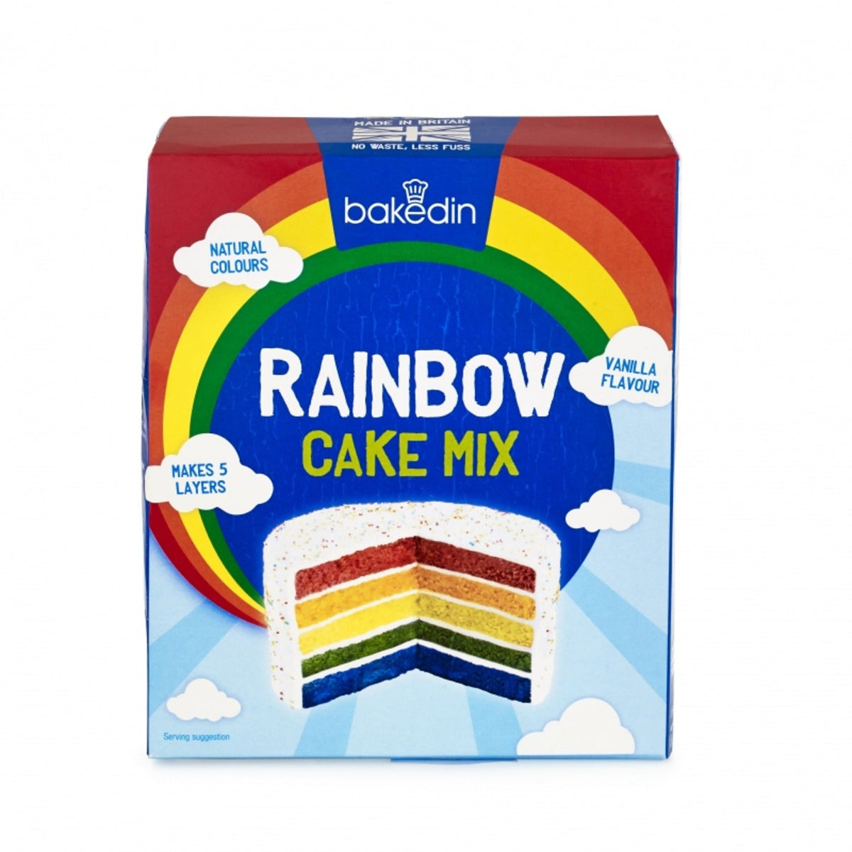 BakedIn 5 Layer Rainbow Cake Mix 610g